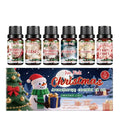 Christmas essential oil gift box with six 10ml bottles of festive fragrances