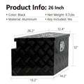 26-inch black aluminium alloy toolbox with removable organiser tray open