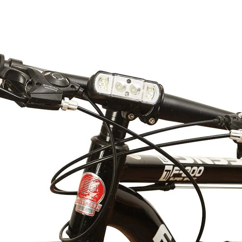 Black ABS bicycle headlight with XPG-LED lamp bead and rechargeable battery