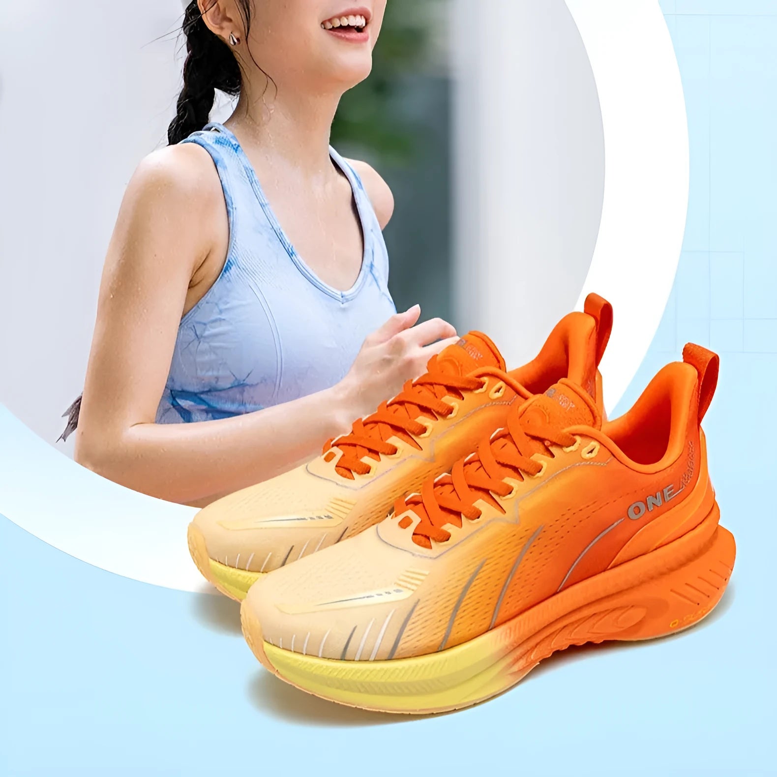 Low-top running shoes with PU mesh upper and rubber sole in multiple colour options