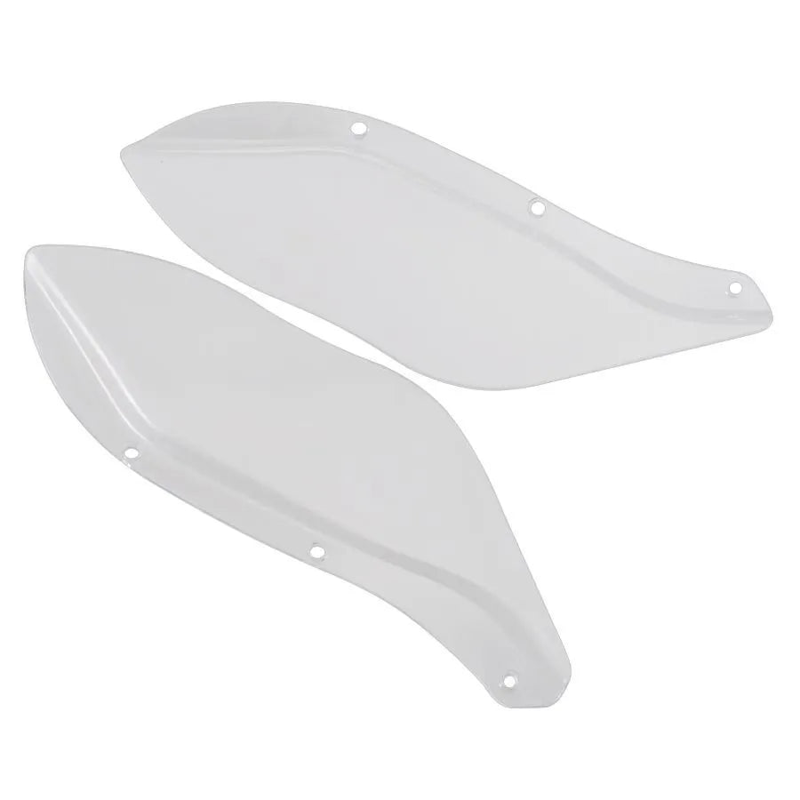 Harley-Davidson motorcycle black and transparent side wing head cover panels