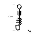 Stainless steel fishing swivel connector with 8-shaped ring and brass split ring