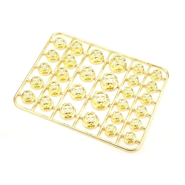 30-piece motorcycle screw cap set in eight colours including black, red, gold, blue, silver, green, orange and purple