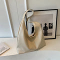 Soft PU leather shoulder bag with sandwich pockets in five colour options