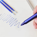 Hot erasable push gel pen with 0.5mm stainless steel nib in plastic casing