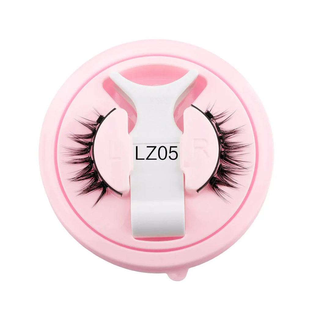 Reusable waterproof false eyelashes with thick artificial fibre construction and natural styling