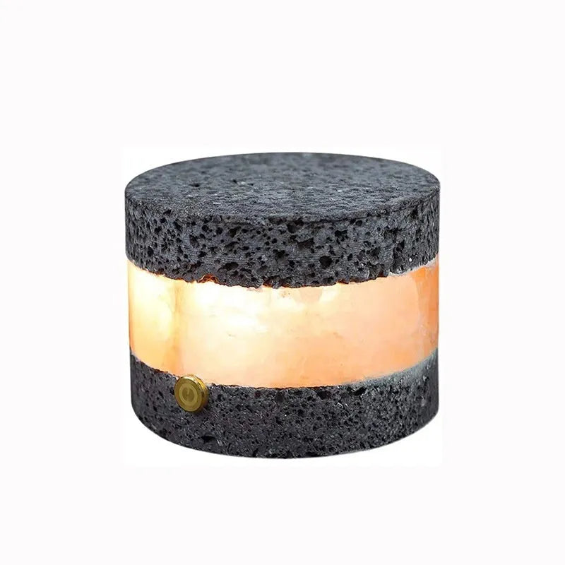 Orange volcanic rock USB night lamp with touch dimming and essential oil diffusion