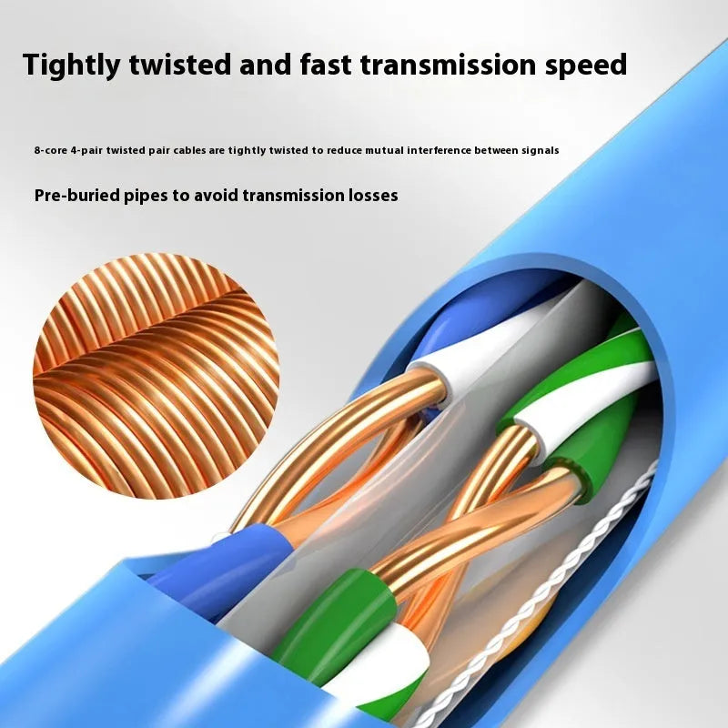 Cat 6 oxygen-free copper network cable on 305m reel in blue colour option