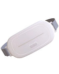 White handheld uterine warming device with control buttons for heat settings