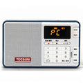 Tecsun Q3 portable digital audio player with MP3 and radio functions in six colour options