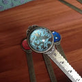 Handmade dry flower gypsophila ruler bookmark with pressed immortal flowers in classical style