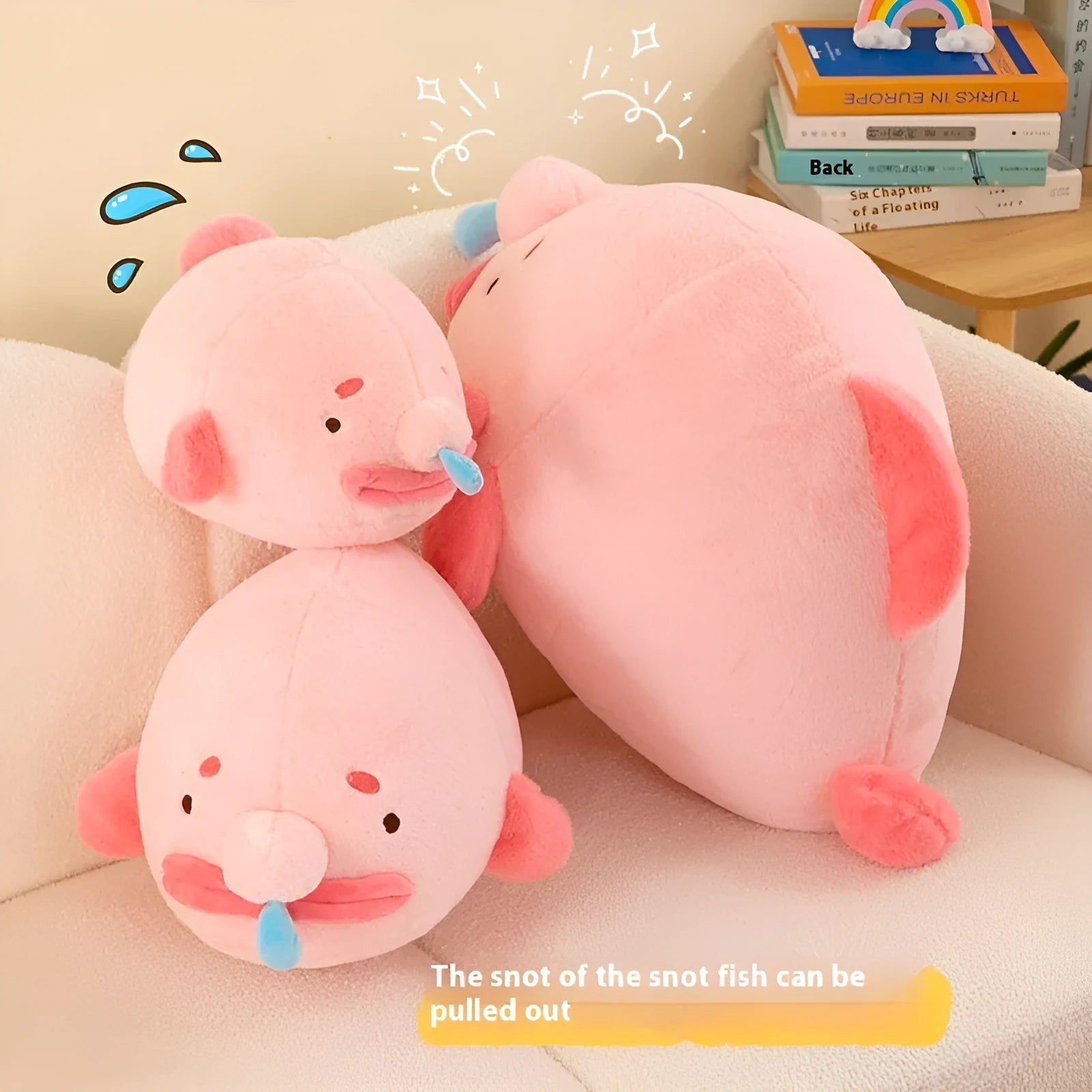 Plush toy messy fish pillow drooling mermaid doll snot fish colour 30cm height