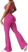 Women's sleeveless flare jumpsuit for fitness and yoga in multiple colours