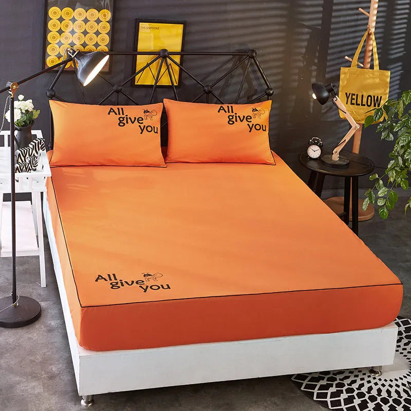 Beauty bed cover brushed bed skirt in breathable sanding fabric, available in multiple colours and sizes