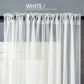 Modern simple black cotton linen window screen curtain W150x250cm with light transmission and good drape
