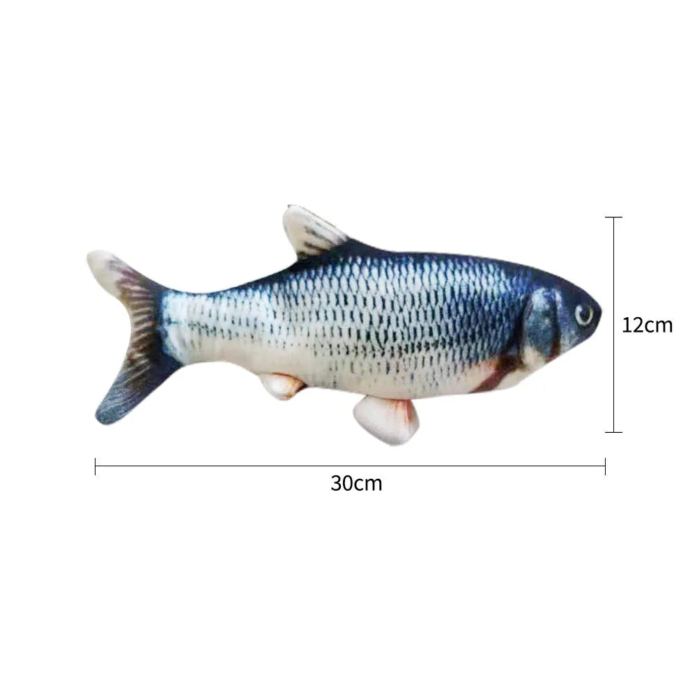 Multicolour electric jumping fish cat toy with USB cable for recharging