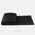 Modern minimalist grey and white plaid bed runner blanket set with leather round pillow on a 1.5m bed.