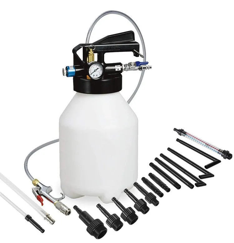 Pneumatic transmission oil changer unit with oil filler tank for workshop automatic fluid exchange