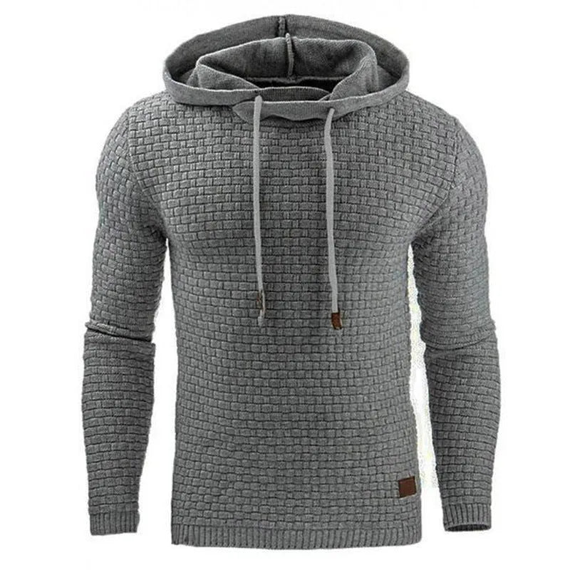 Men's cotton-polyester hoodie sweater in Asian sizing available in nine colours