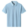 Men's casual cotton short sleeve T-shirt in a loose fit, featuring a letter pattern, shown in one of six available colours.
