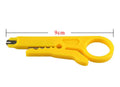 Yellow mini portable wire stripper tool for 0.6mm network and telephone cables