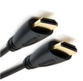 Gold-plated HDMI male-to-male cable in multiple length options on a white background.