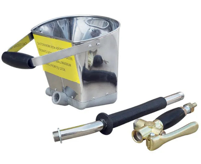 Automatic 6000W pneumatic paint spray gun with aluminium body and stainless steel nozzle for wall coatings