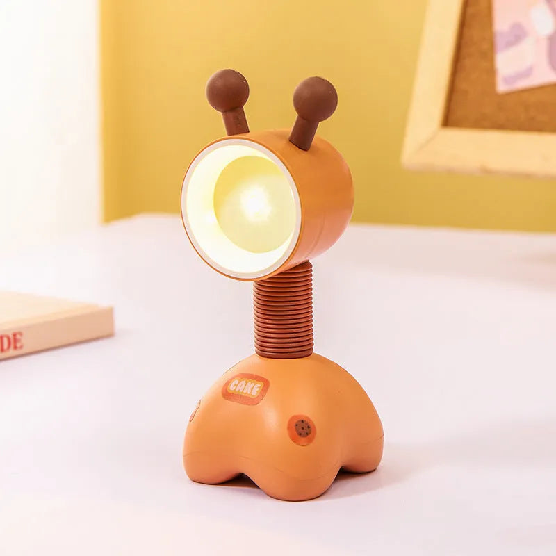 DIY magnetic cartoon small night lamp with adjustable head on desk