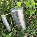 Silver stainless steel dumbbell cup weight measuring 8kg for gym equipment