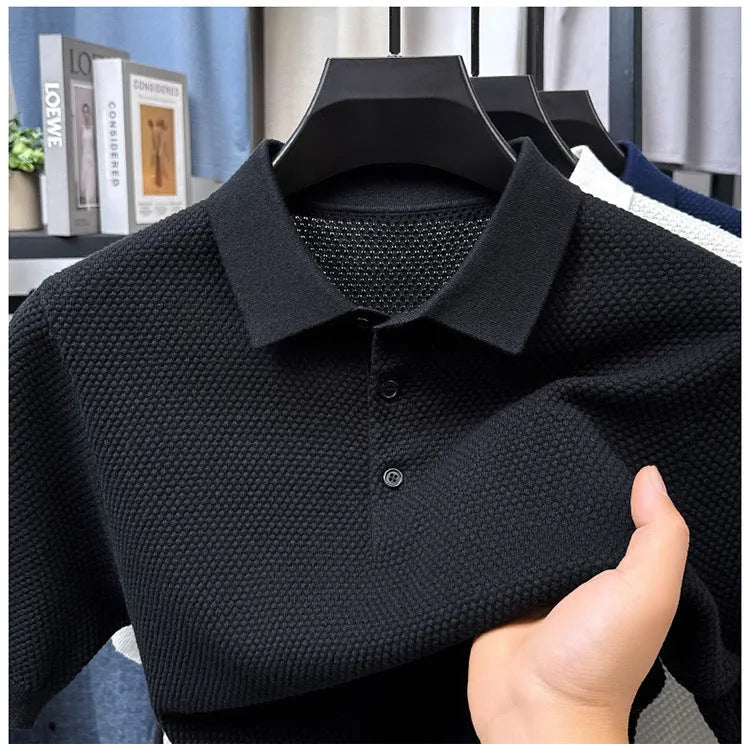 Loose fit short sleeve cotton pullover sweater in solid colour on hanger