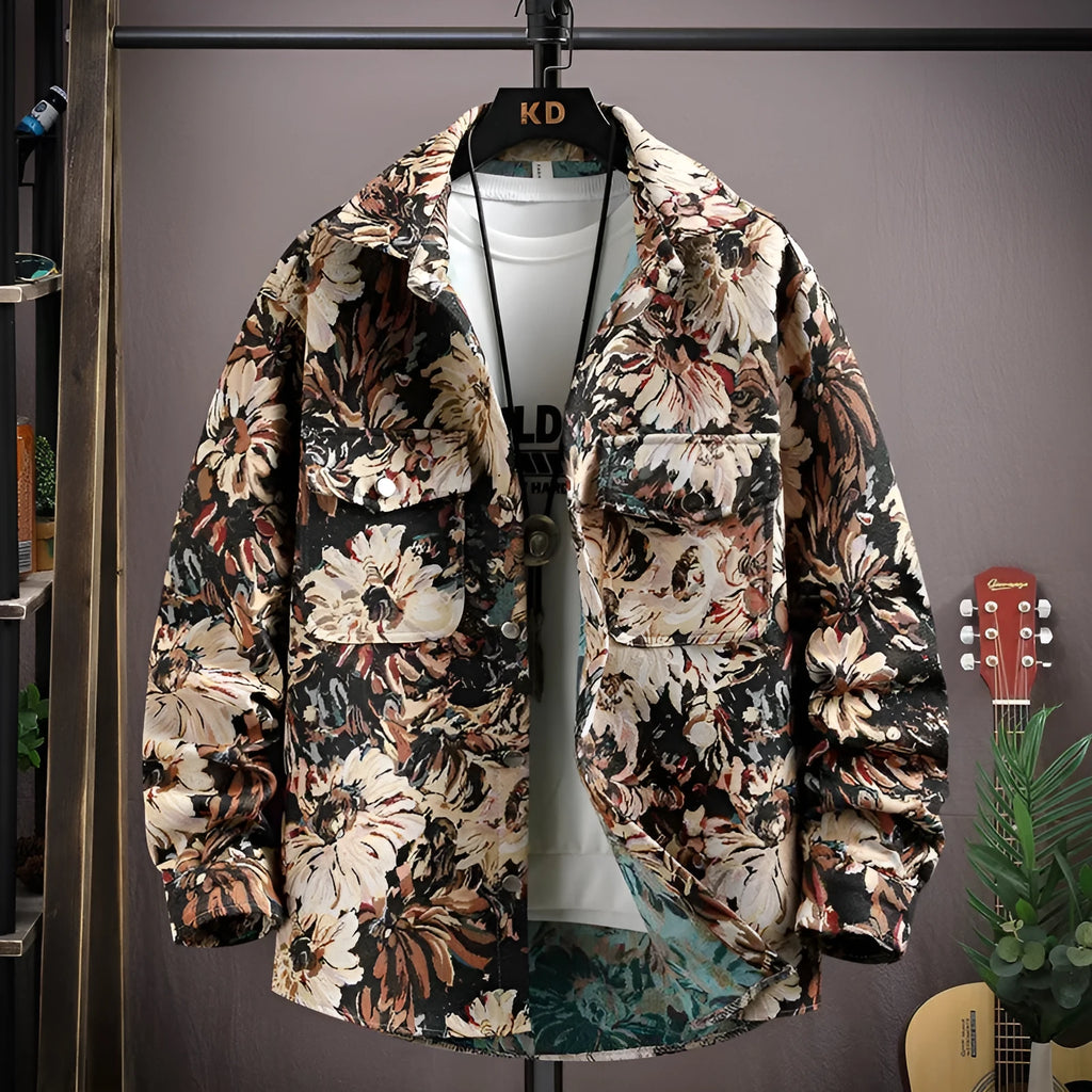 Casual lapel shirt coat in polyester available in blue, black, apricot and red.