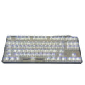 Transparent mechanical keyboard key cap set with 132 keys for MX stem compatibility