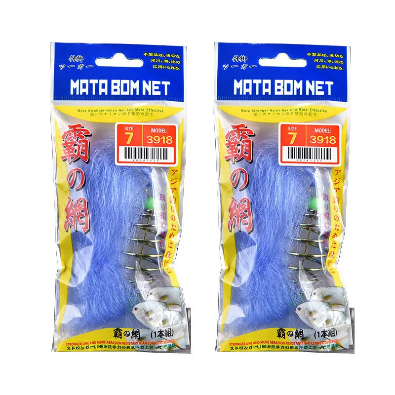 Hand sprinkle fishing net with nylon and metal construction, shown with different mesh size options