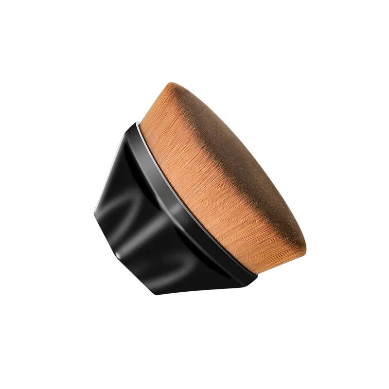 Sakura pink petal foundation brush with soft man-made fibre bristles and a clear storage box