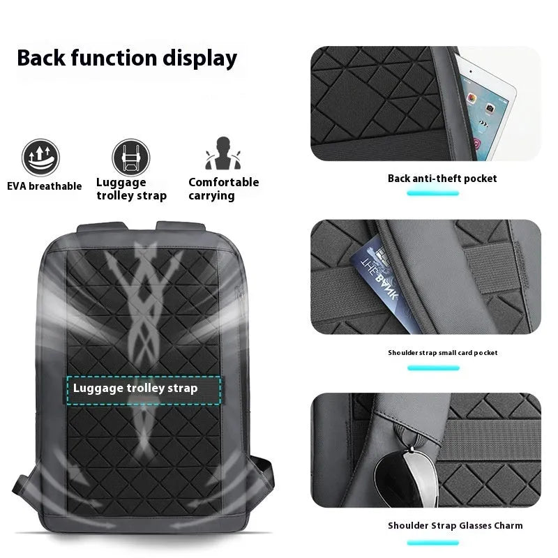 Men's lightweight business backpack in Oxford cloth with cross-border fashion style
