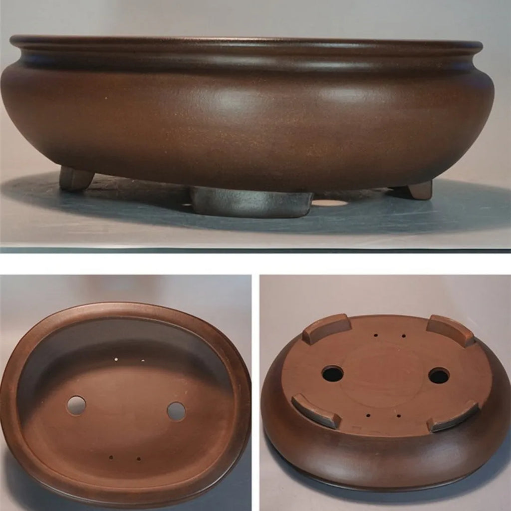 Handmade classical purple sand flowerpot measuring 58cm for indoor desktop plant decoration