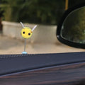 Swing spring bee car decoration with fur ball material, 3 cm size, cartoon design