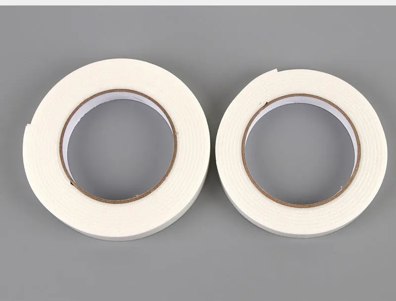 Foam double-sided adhesive sponge tape roll showing 3mm thickness with measurement display