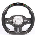 Black carbon fibre BMW steering wheel with LED display for X3 X5 models