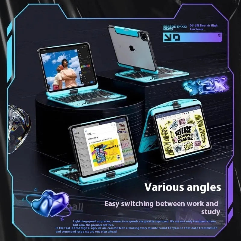 Blue protective PC case for an iPad Pro 11 inch tablet showing anti-fingerprint surface.