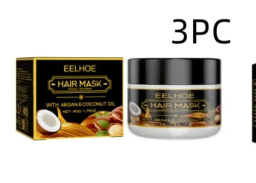 Nourishing hair mask conditioner in 50ml tube with floral fragrance for deep repair and frizz control