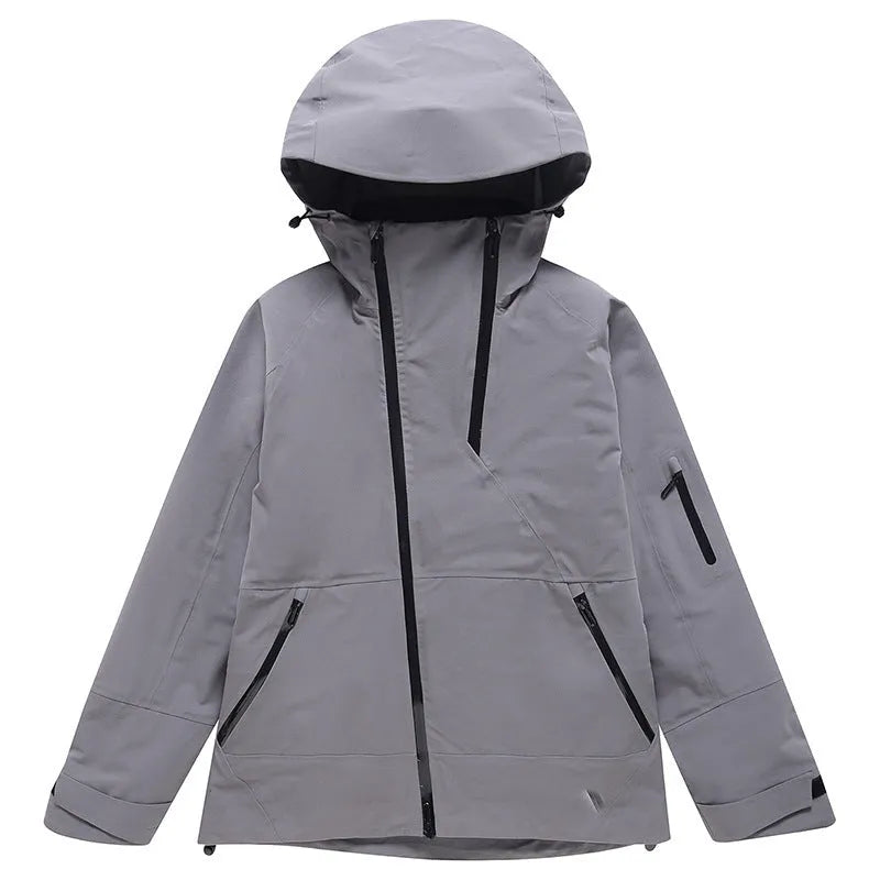 Unisex ski suit in yellow, black, or grey with windproof waterproof construction for snow sports