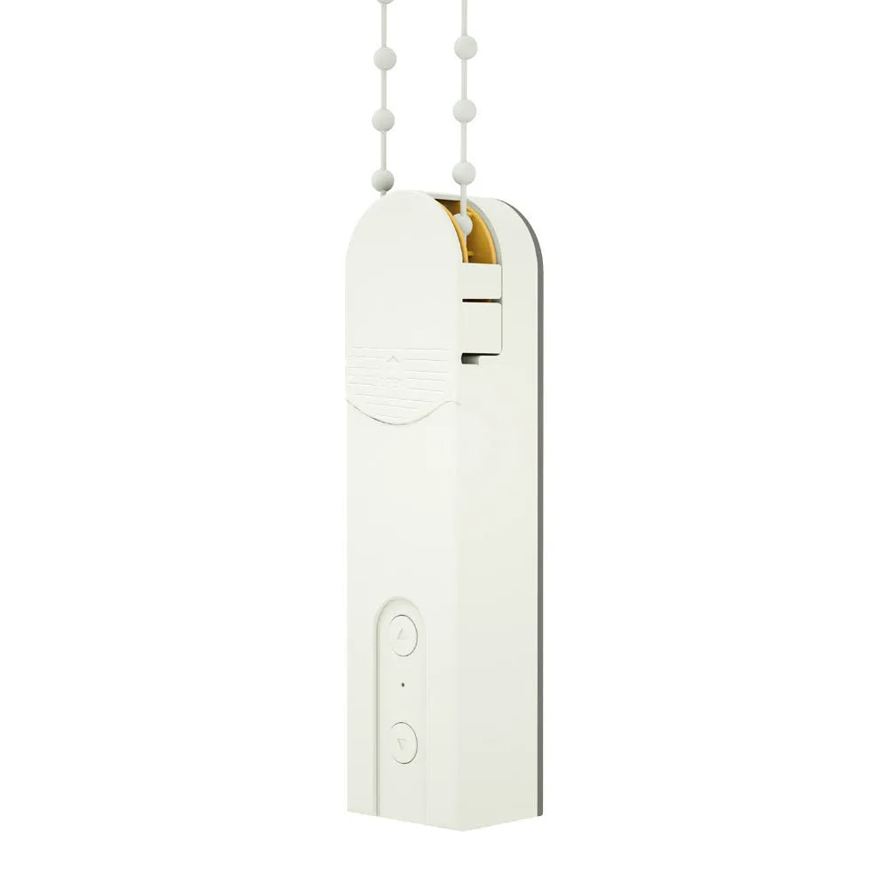 Smart curtain motor in white PC shell with Wi-Fi app control, timer switch, and choice of AU EU UK US plug versions