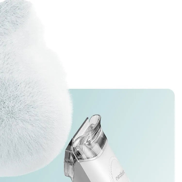 P1 pet grooming device with host, trimming shears, massage comb, thinning comb, cleaning brush, gap suction head, and four length caliper accessories