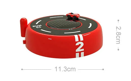 Solar-powered round car aromatherapy decoration in black, red or white colours