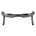 Wei Bike matt black carbon fibre road bike handlebar showing its bent shape and clean finish.