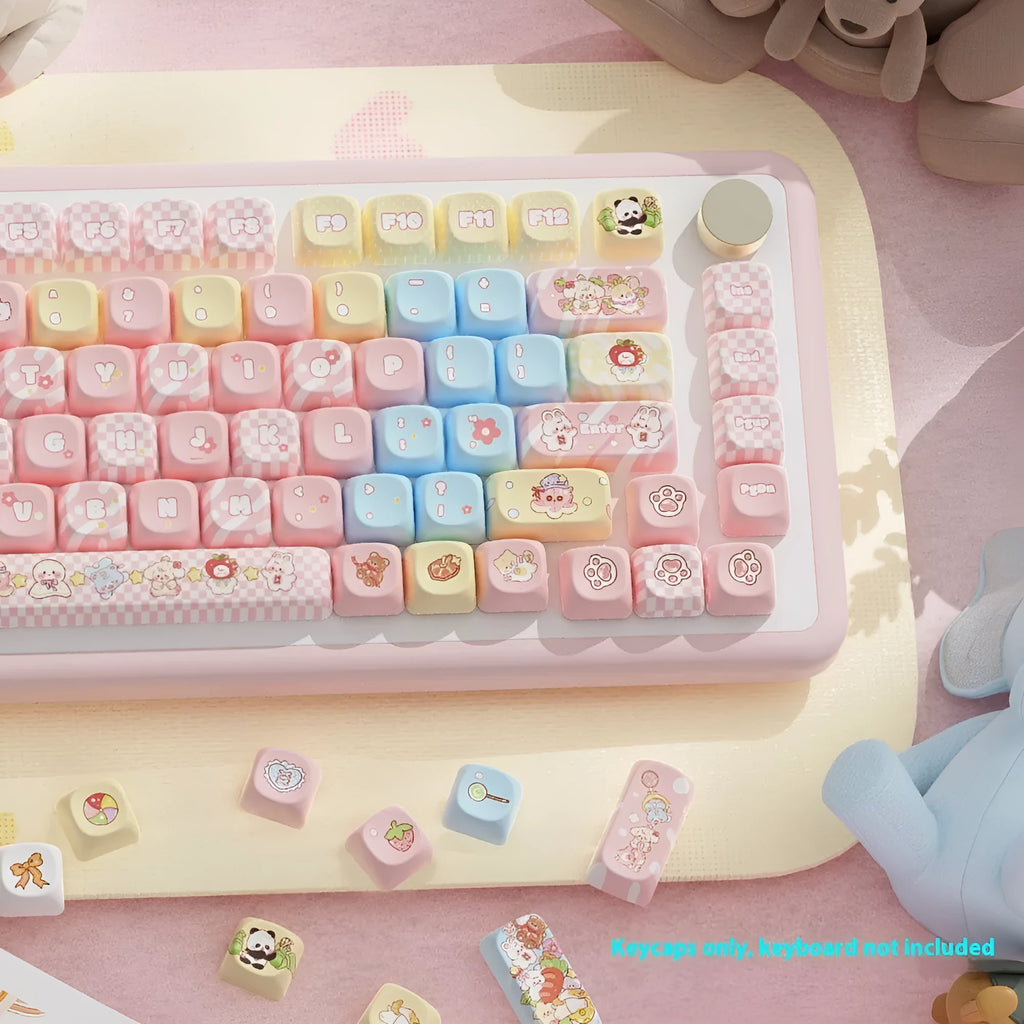 Clip Doll character design mechanical keyboard key cap set with sublimation printing