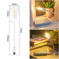 Foldable USB rechargeable night light with glowing tungsten filament S14 bulb