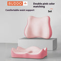 Memory foam seat cushion for office chair with lumbar support in double grey colour