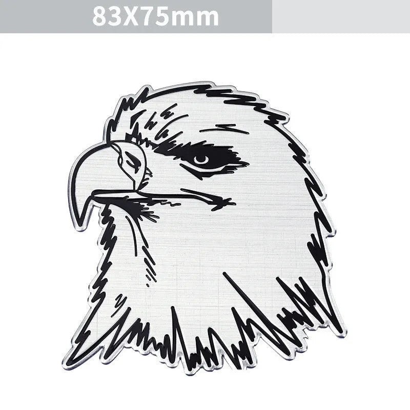 Aluminium car body sticker metal badge for vehicle exterior modification in animal designs